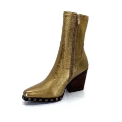 Rock|Santiags<noa harmon Bottines Santiags 9095 Yvette Cuir Métal Or