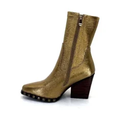 Rock|Santiags<noa harmon Bottines Santiags 9095 Yvette Cuir Métal Or