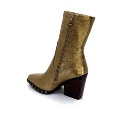 Rock|Santiags<noa harmon Bottines Santiags 9095 Yvette Cuir Métal Or