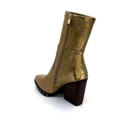 Rock|Santiags<noa harmon Bottines Santiags 9095 Yvette Cuir Métal Or