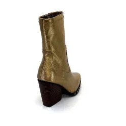 Rock|Santiags<noa harmon Bottines Santiags 9095 Yvette Cuir Métal Or