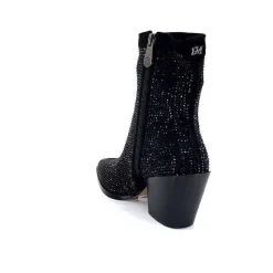 Soirée|Bijoux<Pedro Miralles Bottines Santiags 25534 Daim Et Strass Noir