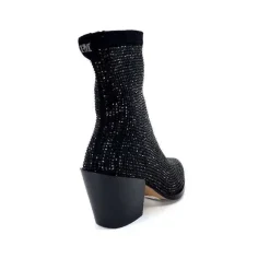 Soirée|Bijoux<Pedro Miralles Bottines Santiags 25534 Daim Et Strass Noir