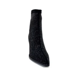Soirée|Bijoux<Pedro Miralles Bottines Santiags 25534 Daim Et Strass Noir