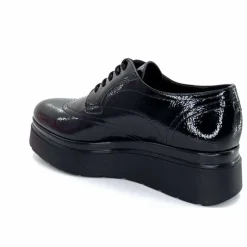 Elégant|Compensées & Plateformes<Ivoire0130a Derbies à Plateformes Ivoire 2c5319 Vernis Noir