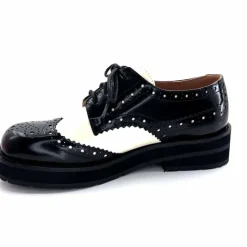 Masculin|Lacets<bibi lou - navima Derbies Bibi Lou 593z15 Cuir Glacé &amp; Blanco Noir