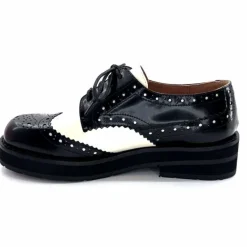 Masculin|Lacets<bibi lou - navima Derbies Bibi Lou 593z15 Cuir Glacé &amp; Blanco Noir