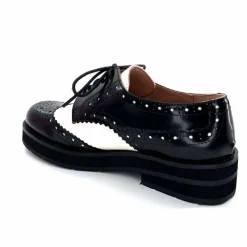 Masculin|Lacets<bibi lou - navima Derbies Bibi Lou 593z15 Cuir Glacé &amp; Blanco Noir