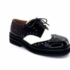 Masculin|Lacets<bibi lou - navima Derbies Bibi Lou 593z15 Cuir Glacé &amp; Blanco Noir