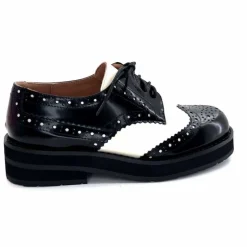 Masculin|Lacets<bibi lou - navima Derbies Bibi Lou 593z15 Cuir Glacé &amp; Blanco Noir