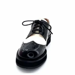 Masculin|Lacets<bibi lou - navima Derbies Bibi Lou 593z15 Cuir Glacé &amp; Blanco Noir