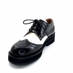 Masculin|Lacets<bibi lou - navima Derbies Bibi Lou 593z15 Cuir Glacé &amp; Blanco Noir