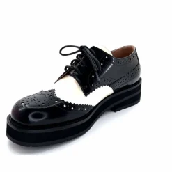 Masculin|Lacets<bibi lou - navima Derbies Bibi Lou 593z15 Cuir Glacé &amp; Blanco Noir