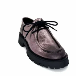 Masculin|Basic<We Do Derbies Ivoire 22313 Veau Velour Crack GrisMétal