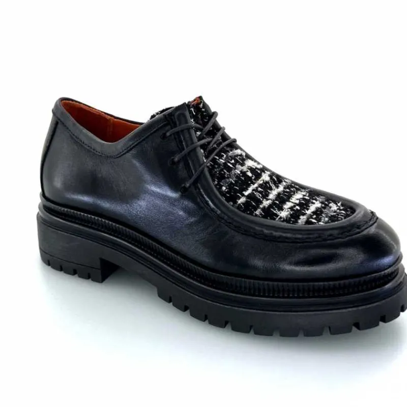 Masculin|Compensées & Plateformes<Mjus Derbies T60124 201 Cuir Noir