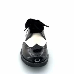 Fantaisie|Lacets<Myma Derbies 7805/00 Cuir Vernis Cuir Crème Noir