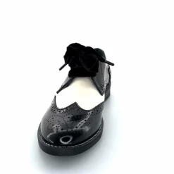 Fantaisie|Lacets<Myma Derbies 7805/00 Cuir Vernis Cuir Crème Noir