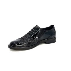 Masculin|Lacets<Myma Derbies 7009/00 Cuir Vernis Noir
