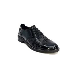 Masculin|Lacets<Myma Derbies 7009/00 Cuir Vernis Noir