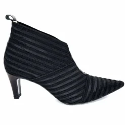 Féminin|Elégant<Ivoire0376 Escarpins à Rayures Ivoire 12101 Textile Noir