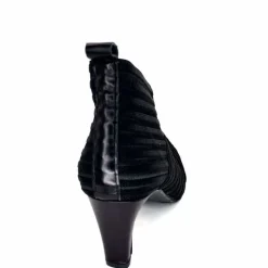 Féminin|Elégant<Ivoire0376 Escarpins à Rayures Ivoire 12101 Textile Noir