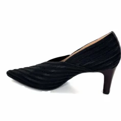 Soirée|Féminin<Ivoire0376 Escarpins à Rayures Ivoire 2111 Textile Noir