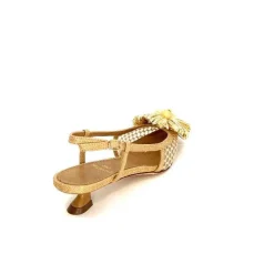 Escarpins<chantal Escarpins Bride Arrière 2211 Textile Raffia Beige