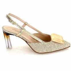 Talon|Féminin<Ivoire0376 Escarpins Bride arrière Ivoire 4908 Textile Or Beige