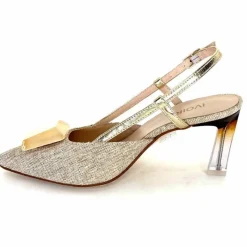 Talon|Féminin<Ivoire0376 Escarpins Bride arrière Ivoire 4908 Textile Or Beige