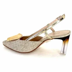 Talon|Féminin<Ivoire0376 Escarpins Bride arrière Ivoire 4908 Textile Or Beige