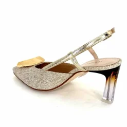 Talon|Féminin<Ivoire0376 Escarpins Bride arrière Ivoire 4908 Textile Or Beige