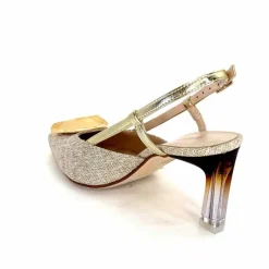 Talon|Féminin<Ivoire0376 Escarpins Bride arrière Ivoire 4908 Textile Or Beige