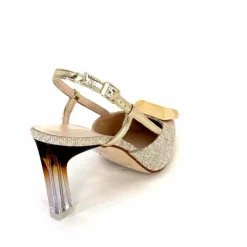 Talon|Féminin<Ivoire0376 Escarpins Bride arrière Ivoire 4908 Textile Or Beige