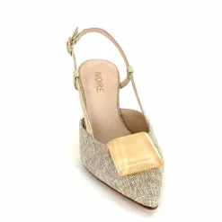 Talon|Féminin<Ivoire0376 Escarpins Bride arrière Ivoire 4908 Textile Or Beige