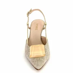 Talon|Féminin<Ivoire0376 Escarpins Bride arrière Ivoire 4908 Textile Or Beige