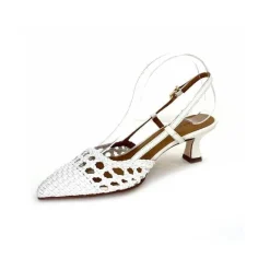 Elégant|Escarpins<Pedro Miralles Escarpins Bride Arrière 14781 Cuir Blanc