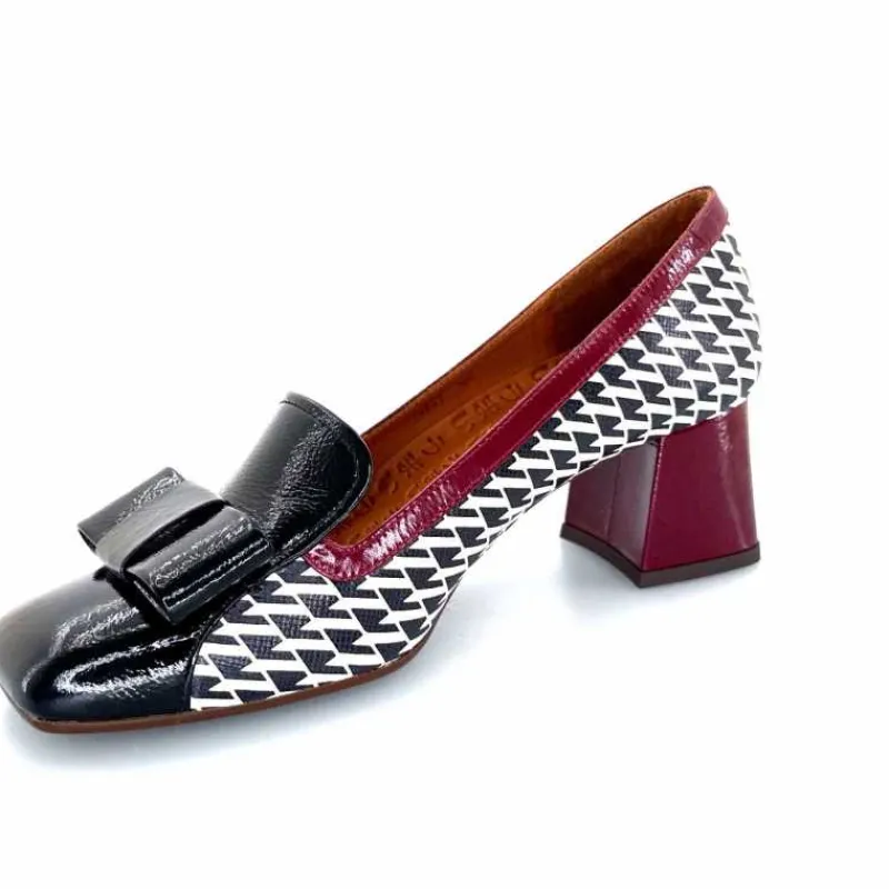 Fantaisie|Escarpins<Chie Mihara Escarpins Vilana Cuir Blanc Bordeau Noir