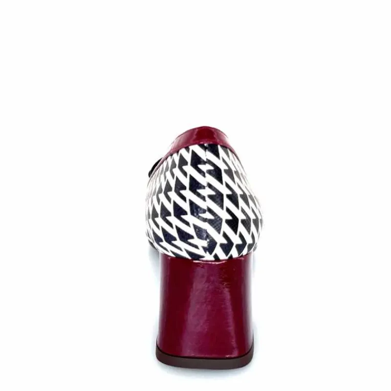 Fantaisie|Escarpins<Chie Mihara Escarpins Vilana Cuir Blanc Bordeau Noir