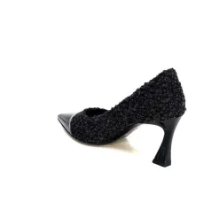 Talon|Elégant<moon flower - enzo di martino Escarpins Enzo Di Martino Eli 715 Textile Cuir Vernis Noir