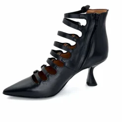 Talon|Fantaisie<martinat t Escarpins Ivoire 4352 Cuir Noir