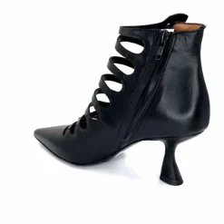 Talon|Fantaisie<martinat t Escarpins Ivoire 4352 Cuir Noir