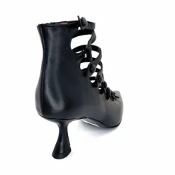 Talon|Fantaisie<martinat t Escarpins Ivoire 4352 Cuir Noir