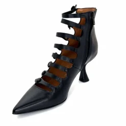 Talon|Fantaisie<martinat t Escarpins Ivoire 4352 Cuir Noir