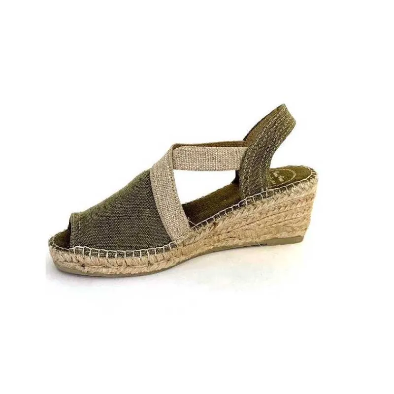 Semelles Corde|Compensées & Plateformes<Toni Pons Espadrilles Compensées Breda V Textile Kaki