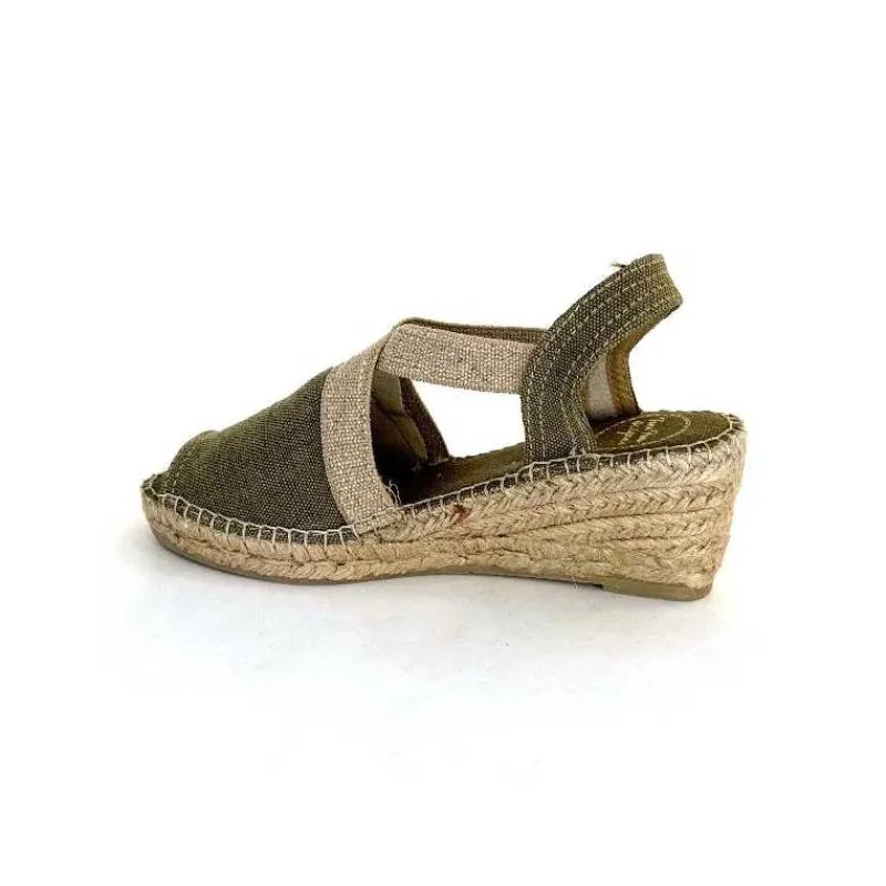 Semelles Corde|Compensées & Plateformes<Toni Pons Espadrilles Compensées Breda V Textile Kaki