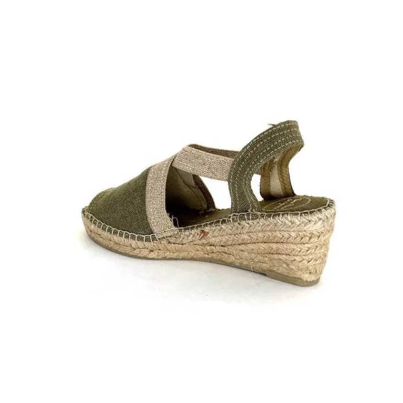 Semelles Corde|Compensées & Plateformes<Toni Pons Espadrilles Compensées Breda V Textile Kaki