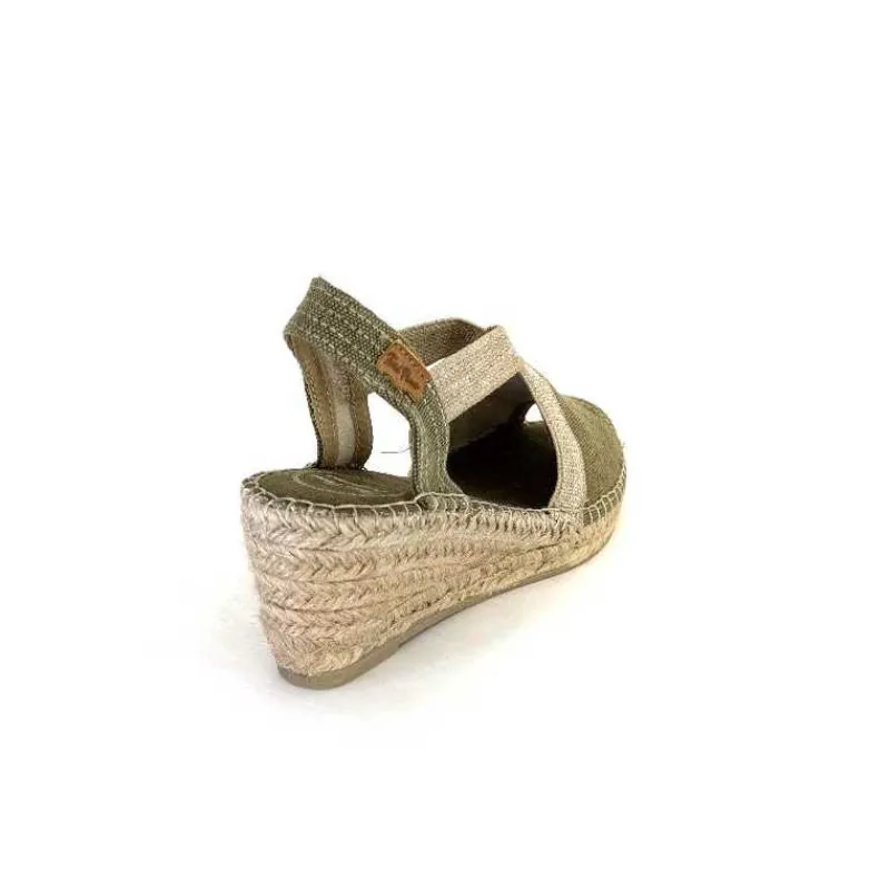 Semelles Corde|Compensées & Plateformes<Toni Pons Espadrilles Compensées Breda V Textile Kaki