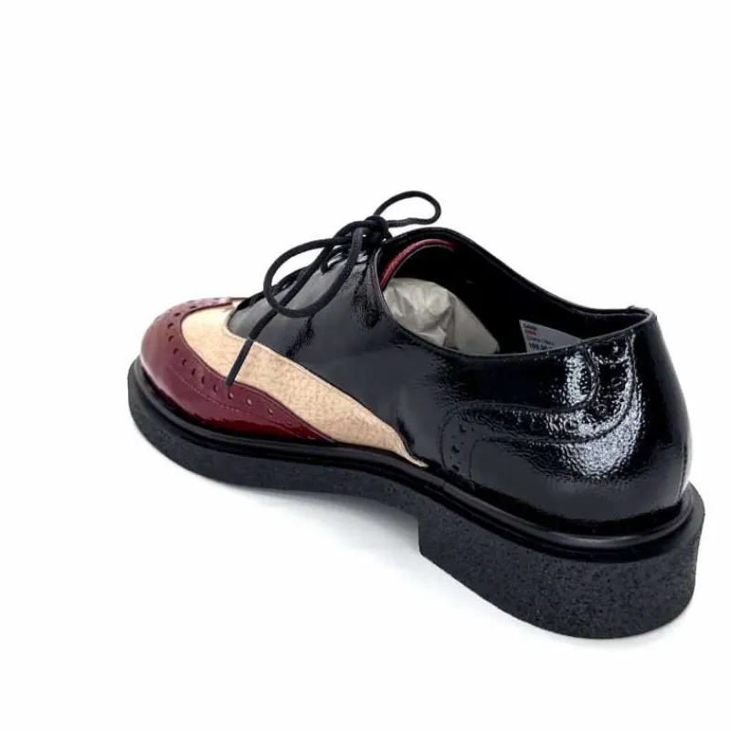 Masculin|Lacets<Dansi Lacets 6804 Vernis Crème Bordeaux Noir