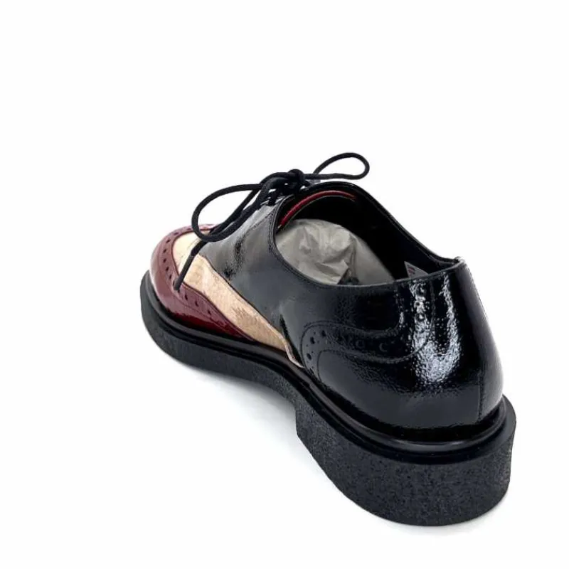 Masculin|Lacets<Dansi Lacets 6804 Vernis Crème Bordeaux Noir