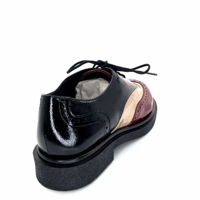 Masculin|Lacets<Dansi Lacets 6804 Vernis Crème Bordeaux Noir